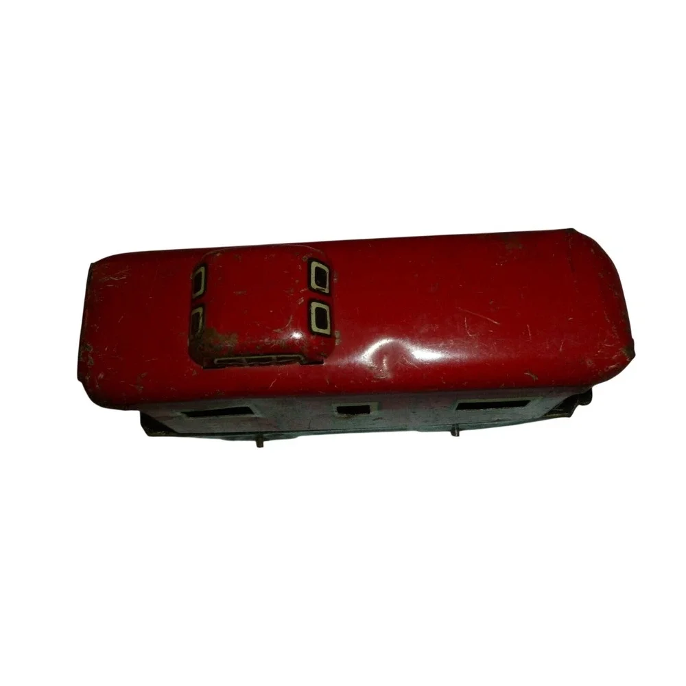 Vintage Marx New York Central Lines 556 Tin Litho Red Caboose Toy Train‎ Car